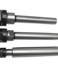 Heavy Duty ER Extension Rod For CNC Milling Machine With Super Low Runout And Ultra Precision Grinding For Stable Cutting High Speed Spindle Tool Lengthen Kit, three different lengths shown.