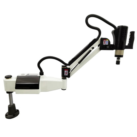 1200 Watt Electric Tapping Machine With 360 Degree Flexible Arm And Intelligent Touch Screen Control For M3 To M20 Threads side view showing flexible arm and touch control.