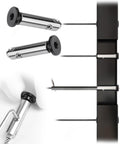Patent Swageless Invisible Cable Railing Kit No Crimp Needed Hardware Swageless Fittings Tensioner Hidden For Two By Two Post Black One Eighth Inch T316 Stainless Deck Cable Railing System Ten Pack CB04