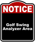 Area Notice Sign Red And Black Aluminum Composite For Outdoor Use Rust Resistant And Weather Proof Built Tough For Golf Course Use 8.5 X 10 Inches Lightweight Yet Durable Available In Three Size Options