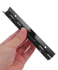 Hand holding Six Inch Stainless Steel Piano Hinges Set Built To Last Heavy Duty Continuous Cabinet Hinges For Solid Wood Cabinets Antique Boxes