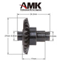 Diagram of Beefy Heavy Duty Overdrive Bevel Gear Set 30/8T for 1/10 Scale RC Crawlers AR44 AR45 Capra Portal Axles Stainless Steel