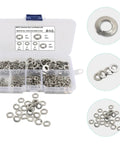 350 Pieces Stainless Steel Lock Washer Kit for screws bolts and automotive and household repairs with assorted gasket washers
