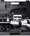 Heavy Duty One Inch Pneumatic Air Impact Wrench Packing Nineteen Hundred Foot Pounds Of Kick with accessories in a hard case.