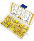 275VAC X2 MKP Safety Capacitor Kit 10 Value Pack With 50 Pieces In Yellow Plastic Case, 10mm Pitch, Polypropylene Film Capacitors