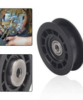 Heavy Duty Idler Pulley Replacement Kit 587973001 for Husqvarna and Poulan shown with installation details