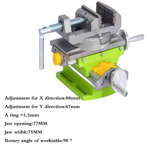 Rotary Table 90 Degree 3 Inch Cross Slide Vise For Drill Press And Milling Machines Built Tough With Vernier Reading, Aluminum Alloy