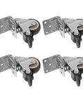 4 Pack 1.5 Inch L Shaped Side Mount Swivel Plate Caster Wheels With Locking Brakes TPR Material Silent Glide For Beds And Cabinets