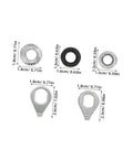 Beefed Up Heavy Duty Bicycle Wheel Axle Nut Kit With Carbon Steel Nuts And Anti Rotation Tab Washers For Mountain And Road Bikes Secure Retention Hardware To Prevent Loosening During Rough Rides, 1.8cm washers