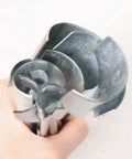 Person holding Half Round Leather Edge Cutter Punch Tool Set For Belts Wallets Card Cases Watchbands And Handbags 10 Pcs 5mm To 50mm
