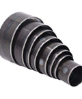 Leather Cutting Dies Set, 8 Pcs Alloy Steel Round Punch Tool Kit for Leather Craft 25-60mm, stacked die set view.