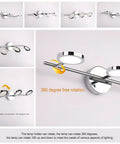 3 Light LED Vanity Sconce For Bathroom Mirror Up Down Chrome Wall Lights 21.26 Inch Long 4000K with 360-degree rotation