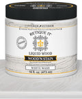 Straight Up Real Wood Look Liquid Gel Stain White Wash Nails 16 Oz Pint on wood surface, durable finish for interiors.