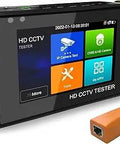 CCTV Camera Tester With 4 Inch IPS Touch Screen Monitor, 4K PoE WiFi Ethernet RS485 PTZ Control, displaying menu options