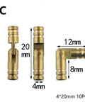 Copper Barrel Hinges Set for DIY Projects, Hidden Cabinet Concealed Brass Hinges, Cylindrical Hidden Hinges dimensions shown in mm
