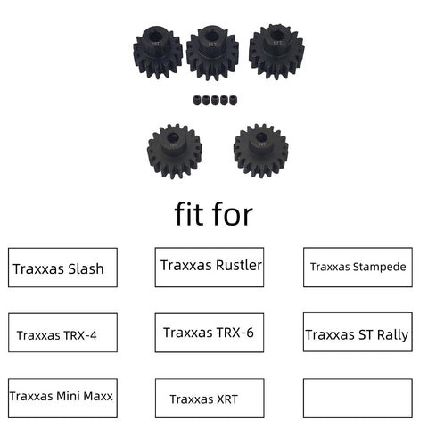 32P 3mm RC Pinion Gear Set 15T 16T 17T 18T 19T For 1/10 Traxxas Slash Rustler Stampede 4X4 VXL TRX-4 TRX-6 ST Rally Mini Maxx XRT Upgrade Parts Hardened Steel Durable