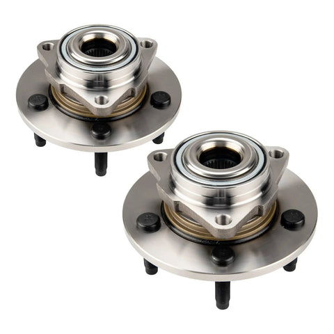 Front Wheel Bearing And Hub Assembly For 2002 Through 2008 Dodge Ram 1500 With ABS 5 Lug 2 Pieces Premium Replacement 515072
