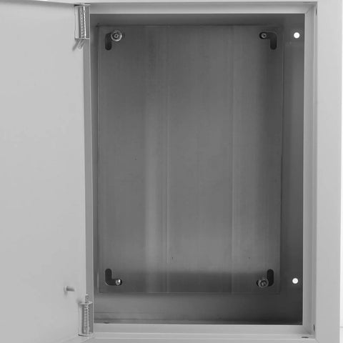 Interior view of Outdoor Waterproof Aluminum Electrical Box 300x400x160mm Junction Box For Power Distribution And Circuit Breaker Enclosure