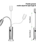 Ultra Bright Magnetic Grill Light With Flexible Gooseneck LED Beam Hands Free BBQ Lighting for metal surfaces and night grilling