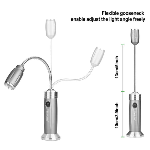 Ultra Bright Magnetic Grill Light With Flexible Gooseneck LED Beam Hands Free BBQ Lighting for metal surfaces and night grilling