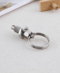Close-up of Four Pack M6 Stainless Steel Spring Plunger With Pull Ring Quick Release Pin Set Non Locking Hand Retractable Stubby Pin.
