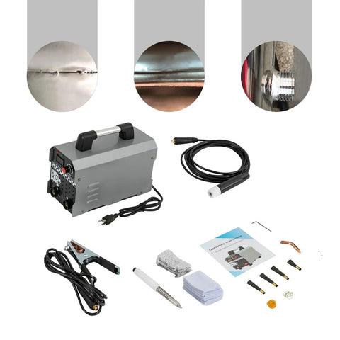 All In One 1000W Stainless Steel Weld Bead Processor And Arc Welder Kit with accessories and weld samples