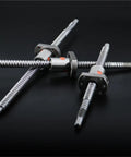 SFU1204 Ball Screw for Automation Equipment Up To 3 Meters, steel construction components, for CNC and robotics use on black background.