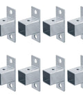 Eight Pack 1 Inch Square Post Flange Base Heavy Duty Steel Bracket For Deck Railing And Fence Mounts offers robust zinc coated steel brackets.