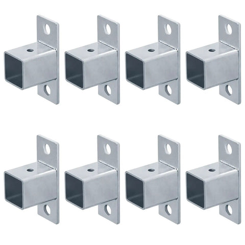 Eight Pack 1 Inch Square Post Flange Base Heavy Duty Steel Bracket For Deck Railing And Fence Mounts offers robust zinc coated steel brackets.