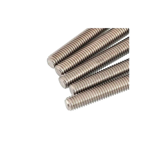 Beefy Heavy Duty Titanium Full Threaded Bar Studding Set Grade 2 TA2 Titanium 500mm Length M3 To M16 Thread Diameters Not Polished 5 Piece Bolt Kit