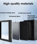 High-quality materials for Custom Wall-Mounted EV Charger Cover Box with thickened steel and tempered glass components.