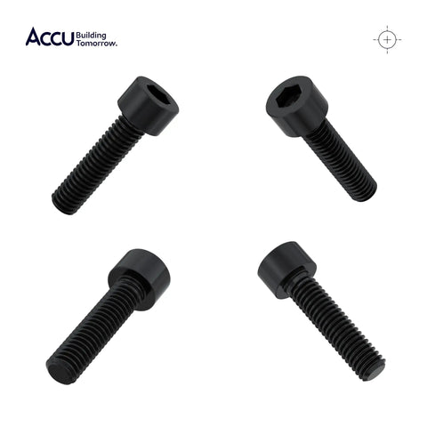 M6 X 25Mm Full Thread Socket Cap Screws Forged From Premium High Tensile Grade 12.9 Steel, hex socket drive, 4 angles