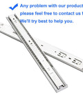 Six Pairs Of 14 Inch Three Fold Side Mount Ball Bearing Drawer Slides With Soft Close And Full Extension, 100 Lb Capacity, Screws Included, Zinc Plated Steel For A Quiet, Smooth Glide In Kitchen Or Office Cabinets.