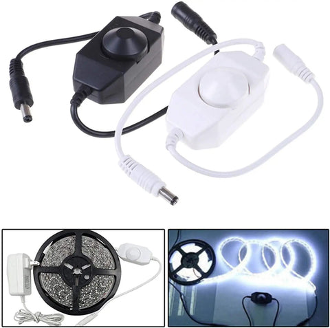 Dope Little LED Dimmer Switch With Knob Controller For Single Color DC 12V 24V LED Strips 1 Channel Brightness On Off