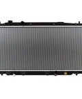 Premium Built Tough Engine Cooling Radiator Replacement For Honda Fit Battery Ev Bev 2013 2014 Oem Specs front view showing fins.