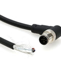 M12 Elbow 5 Pin Sensor Connector Angled Male Shielded Cable for Industrial Automation close-up view