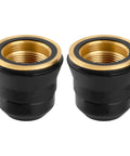 Tip Kit Replacement for Titanium Plasma Cutter Pro Grade Nozzle Tip Shield Cap Set Fits 45 and 65 Torch Models, black and gold.