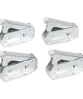 Set Of Four Spring Loaded Latches For Closets Cupboards And Cabinets In Stainless Steel With Easy Push To Open Design, Secure Closure