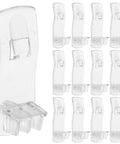 Clear Cabinet Shelf Pegs 25 Pack Rectangular Shelf Clips For Home Improvement And Furniture Shelving