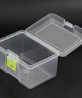 High Efficiency Adjustable Date Coding Machine For Food Plastic Bags inside clear plastic storage container with green latch.