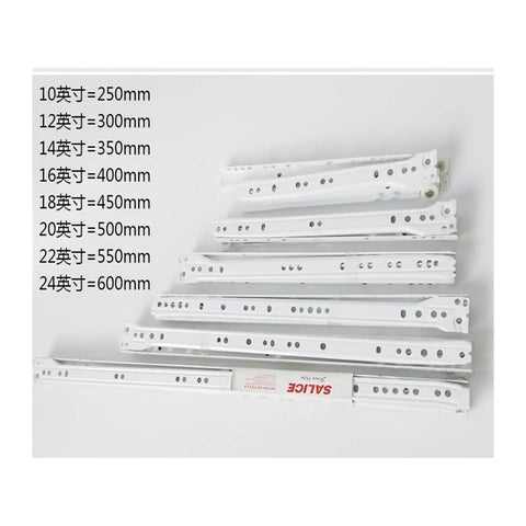 Thickened Two Rail Drawer Track Slides With Built In Roller Pulley For Cabinets And Desks Smooth Glide Keyboard Tray 20 Inch