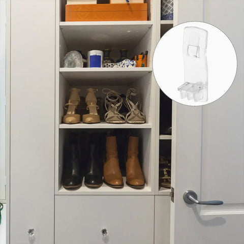Cabinet with shoes and inset of 50 Pack White Plastic Shelf Support Pegs For Cabinets And Living Room Shelves, easy install