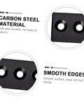 Close-up of carbon steel Track Splicing Connector For Barn Door Track With Flat Bracket No Fuss Smooth Operation Hardware