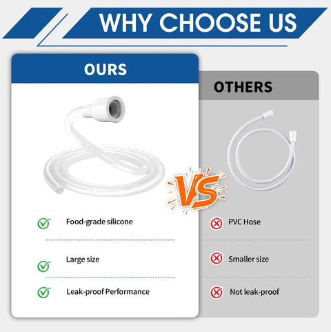 No Sweat Faucet Hose Adapter With Adjustable Ring For Kitchen Sink And Garden Spraying Heavy Duty Reinforced Tube with food-grade silicone