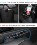 Foldable Car Trash Can Organizer, Hanging Waterproof Leakproof Storage Bag With Large Capacity, Durable Oxford Fabric in use and folded away