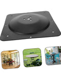 Rock Solid Table Leg Fixator Plates For Killing Wobbly Furniture Heavy Duty Black Steel Mounting Brackets side view