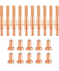 10 Pack 9 8211 Plasma Tips And 10 Pack 9 8215 Plasma Electrodes For Cutmaster 52 Torch 80A Nozzle Pro Grade Consumables displayed