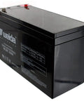 Badass 4 Pack 12V 8Ah AGM SLA Battery Replacement For UB1280 D5743 WKA12-8F heavy duty sealed lead acid battery visible side view.