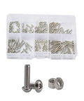All Purpose Socket Head Cap Screw and Nut Kit in 304 Stainless Steel M2 to M6 for Quick Fixes and DIY Projects, Includes Button Head Bolts, Hex Nuts, and Metric Thread Hardware for Home, Shop, and Pro Grade Builds: assorted screws and nuts in organizer