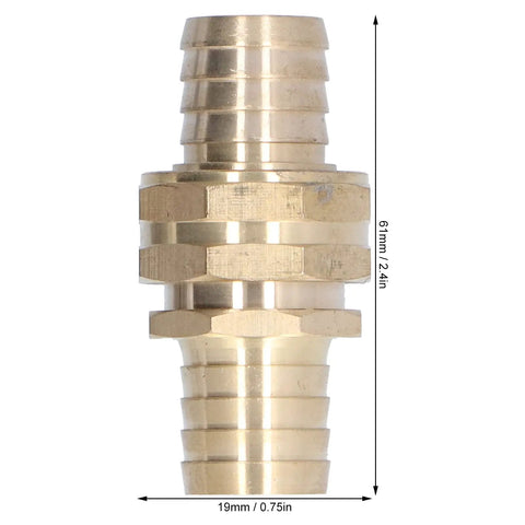 Top Notch Heavy Duty Brass Hose Connector Repair Kit With 3 Pieces Male And Female Garden Thread Adapters For Fast Watering And Irrigation Fixes On All Sizes Including 3/4in And 5/8in Models Plus Extra Resilience Against Rust! brass hose connector, 61mm x 19mm